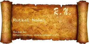 Rutkai Noémi névjegykártya